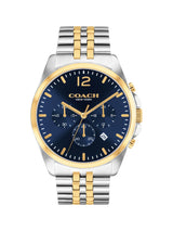Coach Greyson Qtz Fashion Chrono Dark Blue Round Dial Men's Watch 14602659