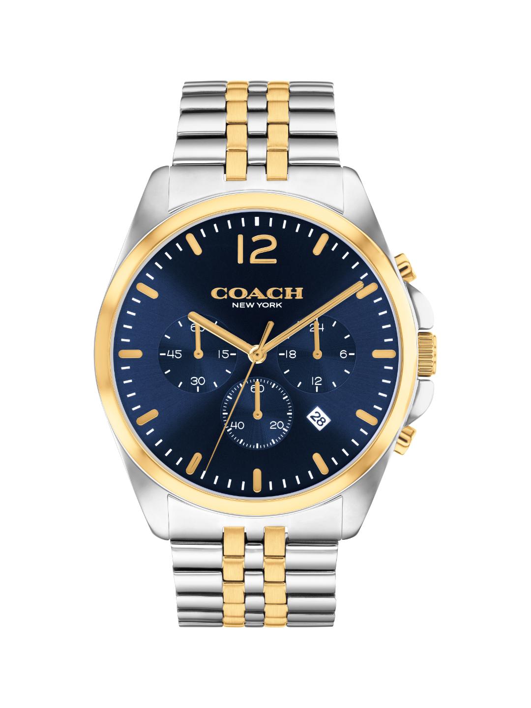 Coach Greyson Qtz Fashion Chrono Dark Blue Round Dial Men's Watch 14602659