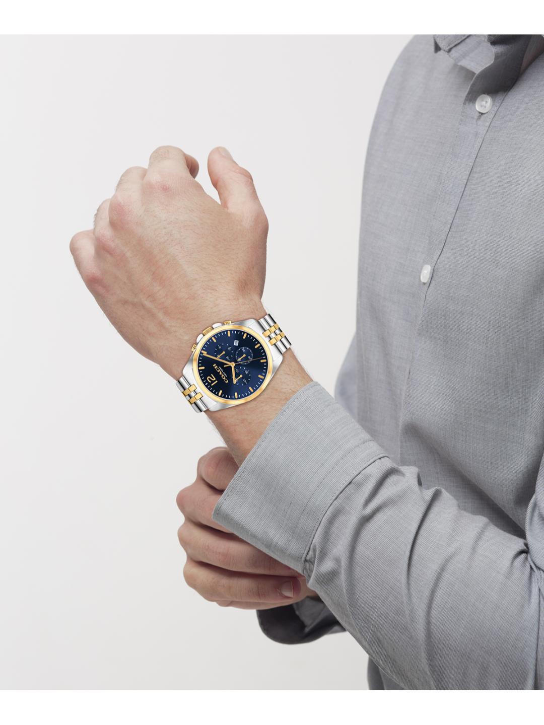 Coach Greyson Qtz Fashion Chrono Dark Blue Round Dial Men's Watch 14602659