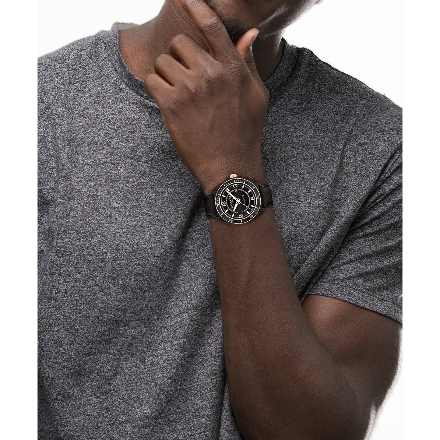 Coach CHARTER 44.5 mm Black Dial Men Watch 14602734