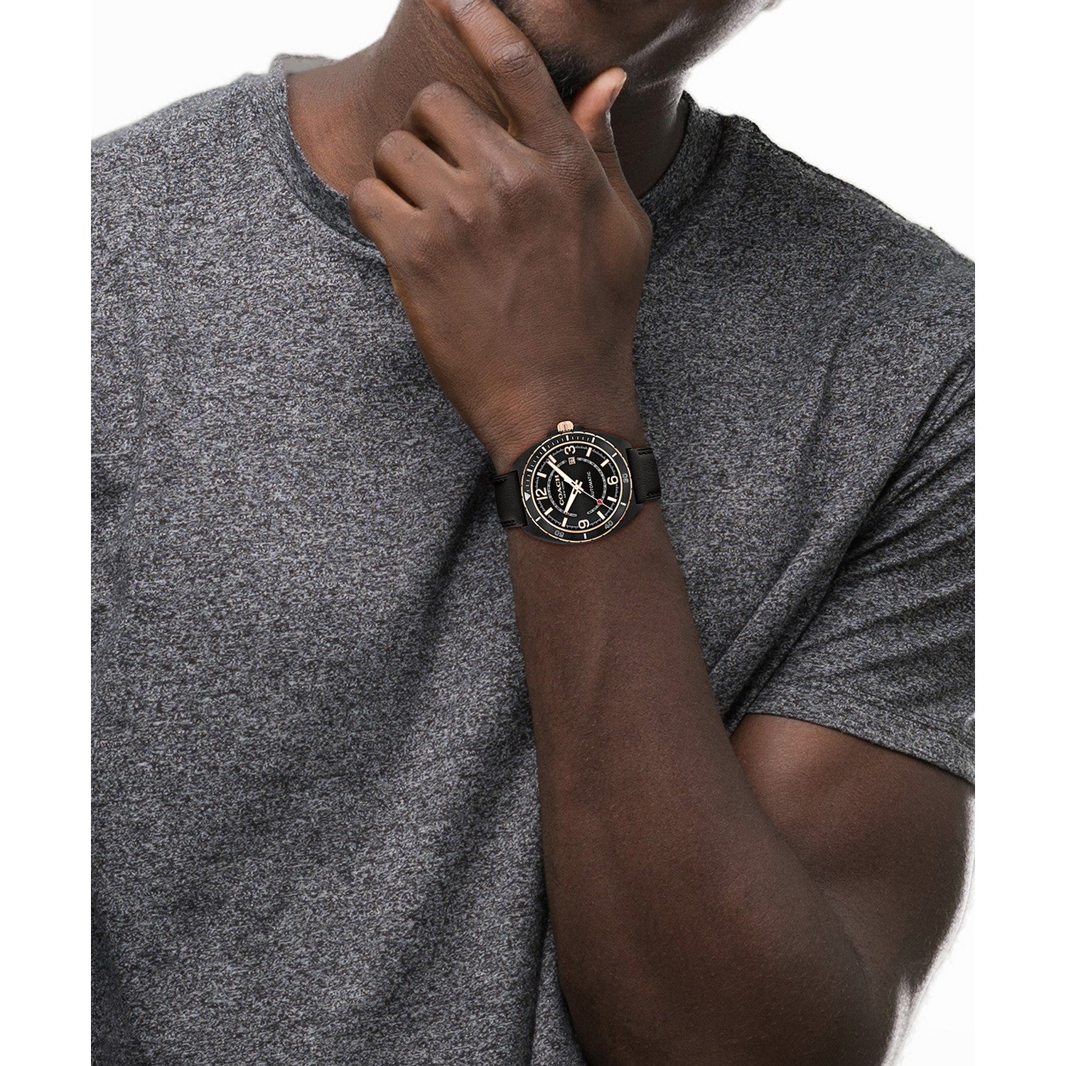 Coach CHARTER 44.5 mm Black Dial Men Watch 14602734