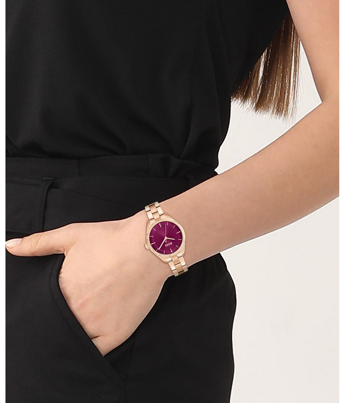 Boss SAGE 32 mm Red Dial Women Watch 1502728