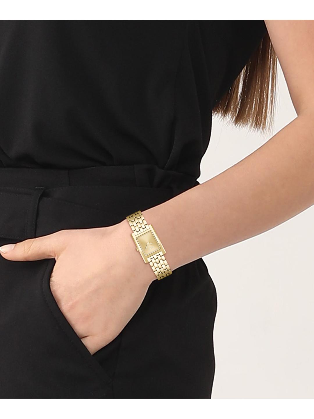 Boss Lucy Qtz Basic Slim 23 mm Gold Dial Women Watch 1502744