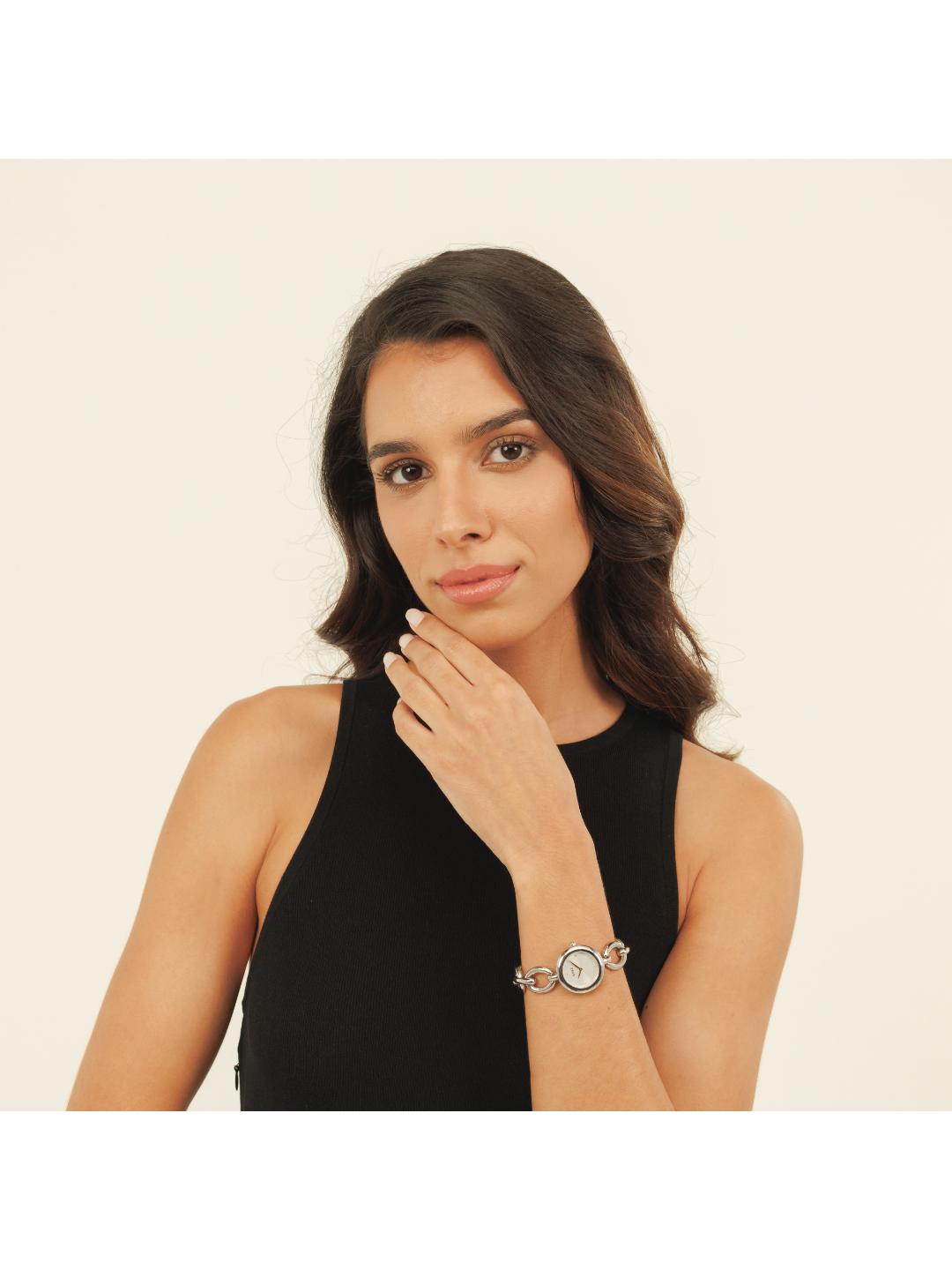 Boss Live Qtz Basic Slim Silver White Round Dial Women's Watch 1502791