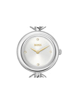 Boss Live Qtz Basic Slim Silver White Round Dial Women's Watch 1502791