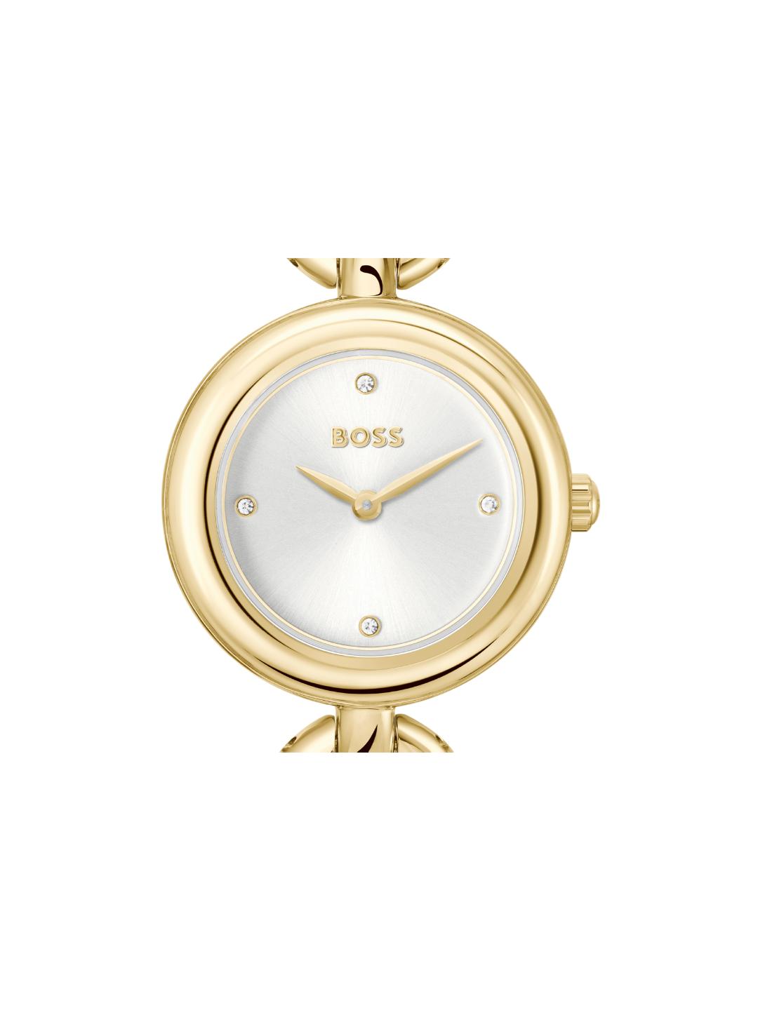 Boss Live Qtz Basic Slim Silver White Round Dial Women's Watch 1502792
