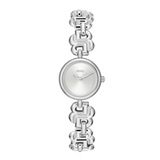 Boss Double B Dressy Qtz 23 mm Basic Slim Silver White Dial Women Watch 1502793