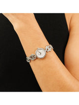 Boss Double B Dressy Qtz 23 mm Basic Slim Silver White Dial Women Watch 1502793