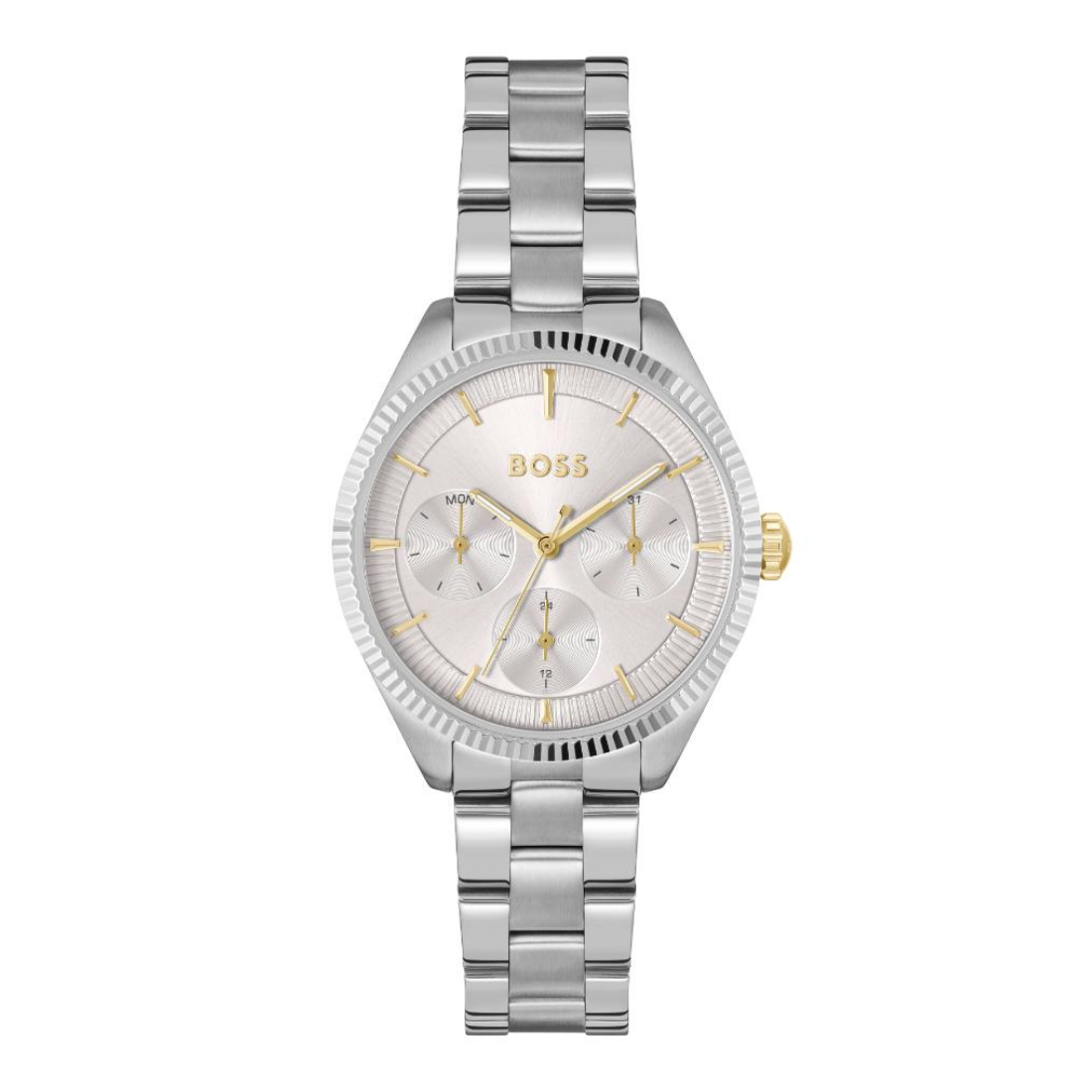 Boss Sage Sport Qtz Multifunction 34 mm Silver White Dial Women Watch 1502800