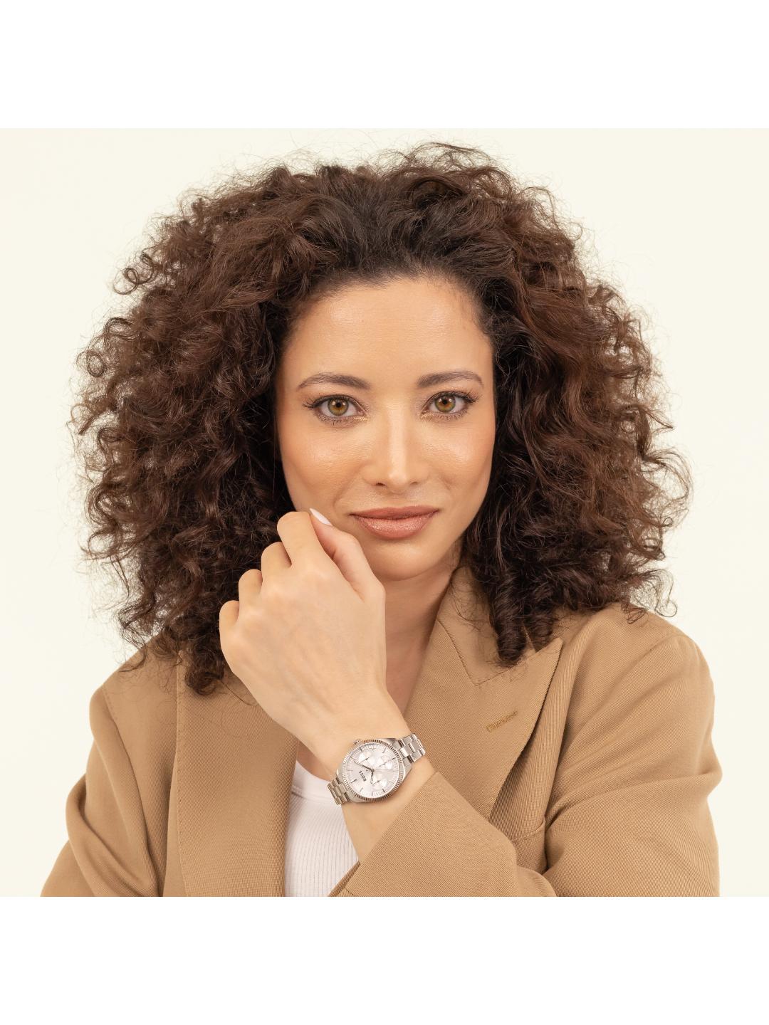 Boss Sage Sport Qtz Multifunction 34 mm Silver White Dial Women Watch 1502800