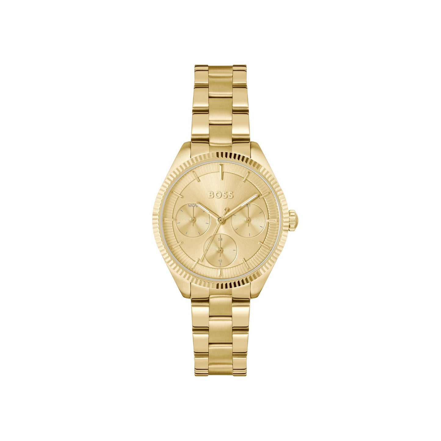 Boss SAGE SPORT 34 mm Gold Dial Women Watch- 1502803