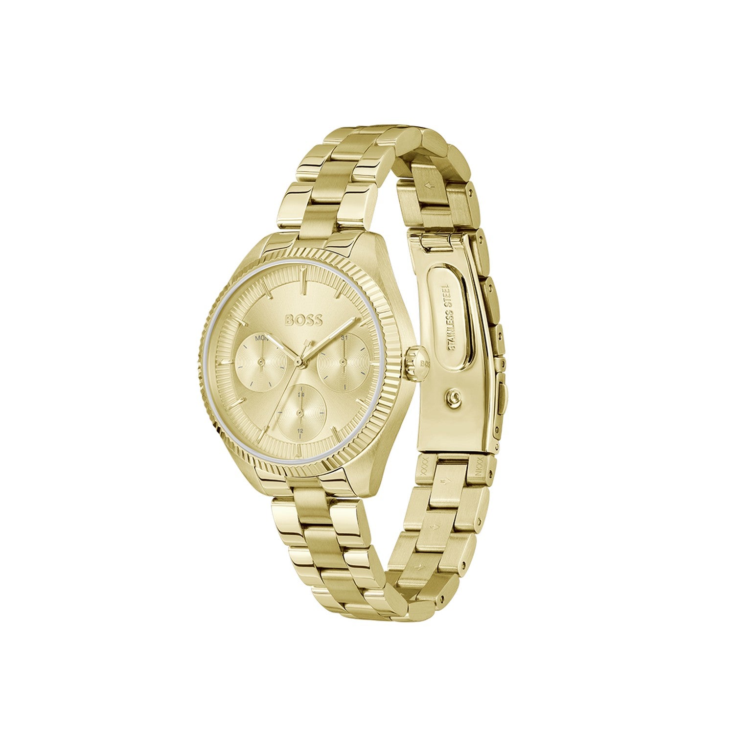 Boss SAGE SPORT 34 mm Gold Dial Women Watch 1502803