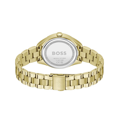 Boss SAGE SPORT 34 mm Gold Dial Women Watch- 1502803