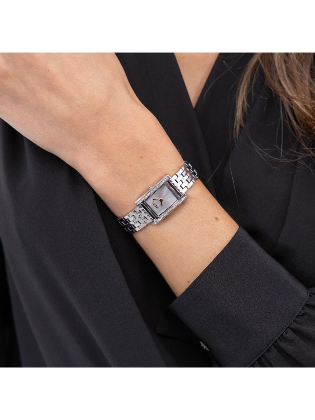 Boss Lucy Precious Qtz Basic Mini 18.5 mm Silver White Dial Women Watch 1502816