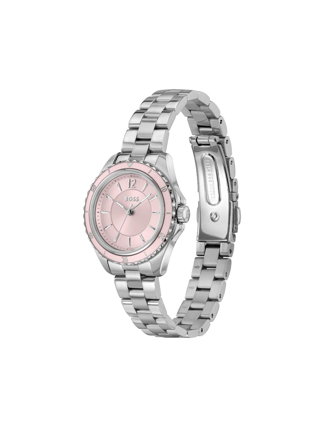 Boss Sage Aqua Qtz Basic 30 mm Pink Dial Women Watch 1502847