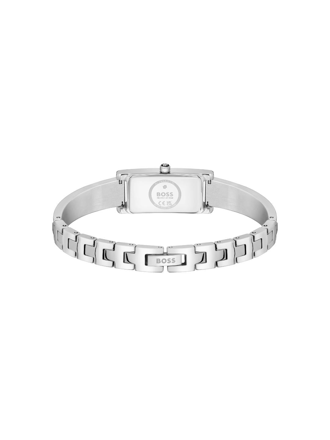 Boss Lucy Qtz Basic Mini Silver White Rectangle Dial Women's Watch 1502856