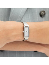 Boss Lucy Qtz Basic Mini Silver White Rectangle Dial Women's Watch 1502856