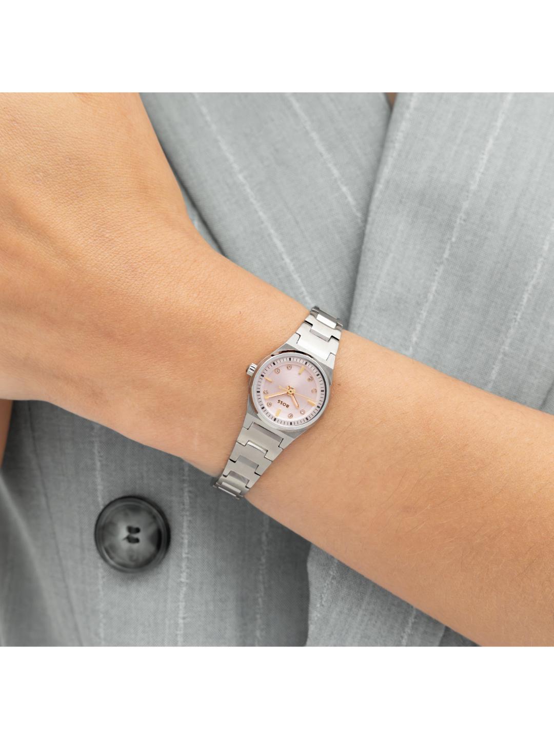 Boss Candor Qtz Basic Mini Pink Round Dial Women's Watch 1502860