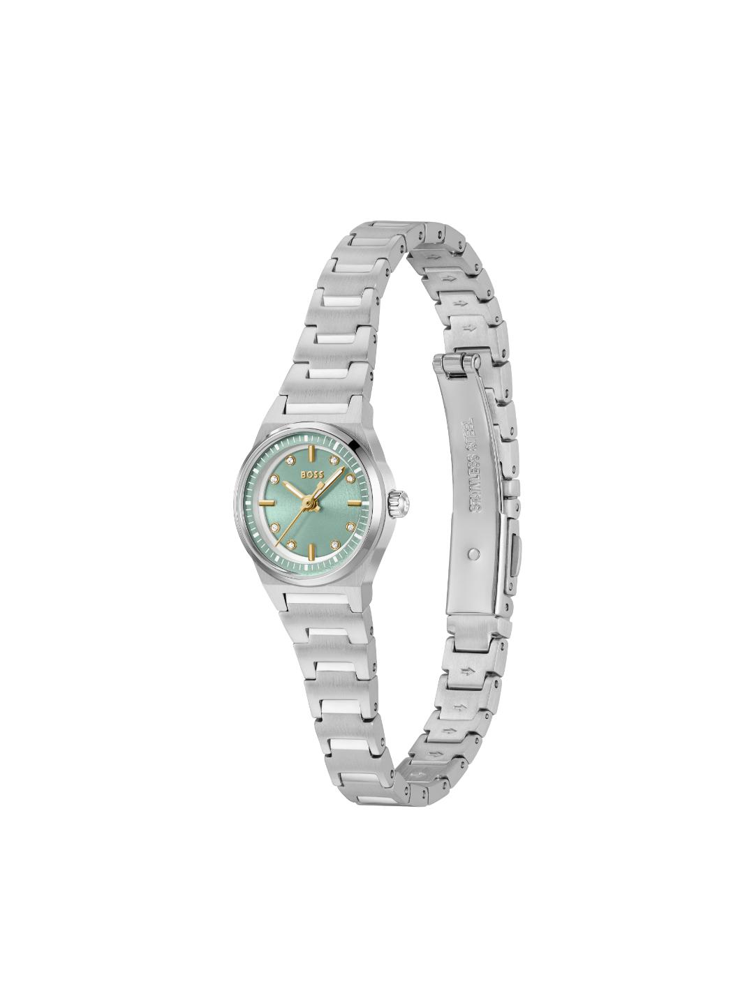 Boss Candor Qtz Basic Mini Green Round Dial Women's Watch 1502861