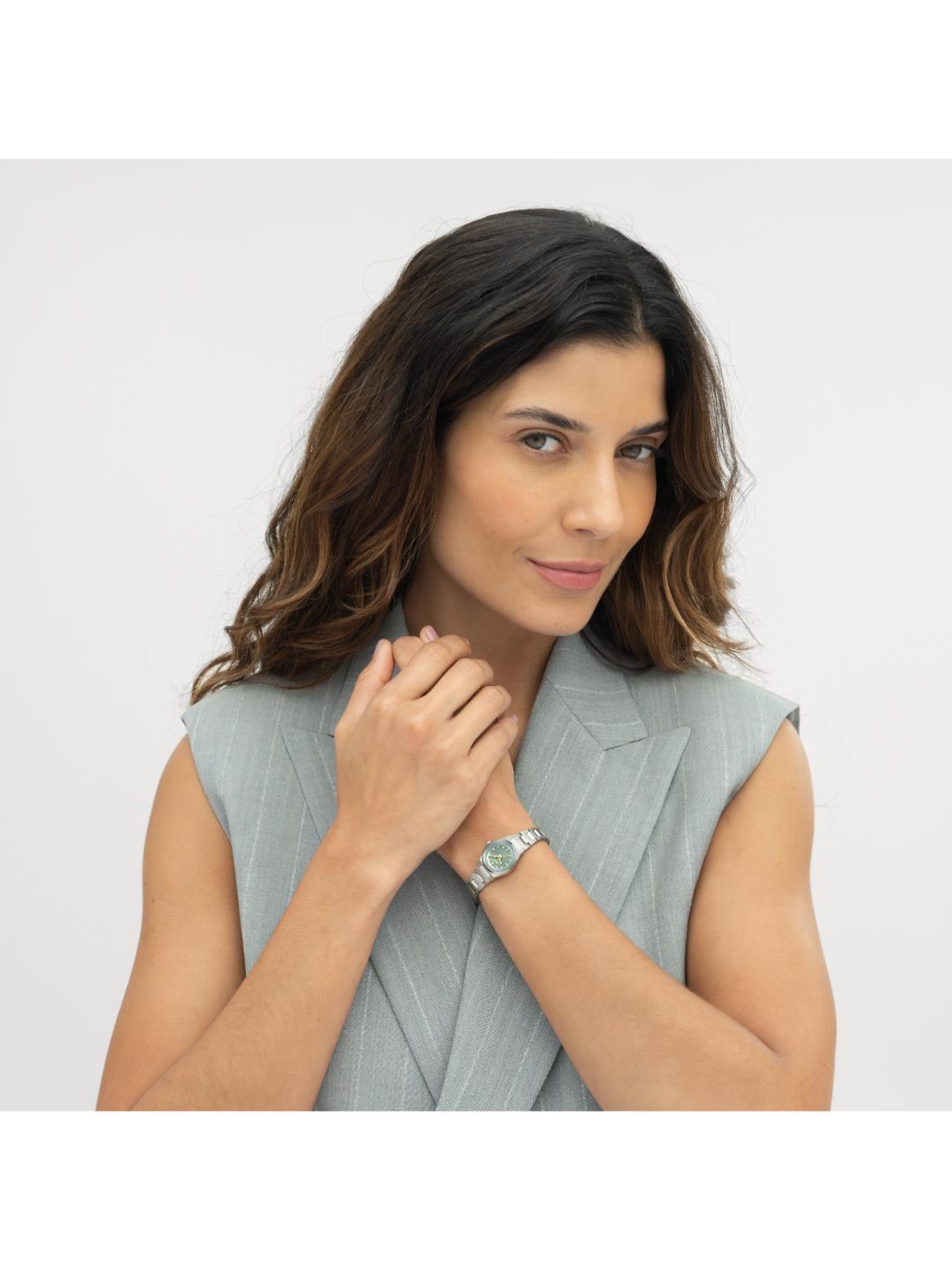 Boss Candor Qtz Basic Mini Green Round Dial Women's Watch 1502861