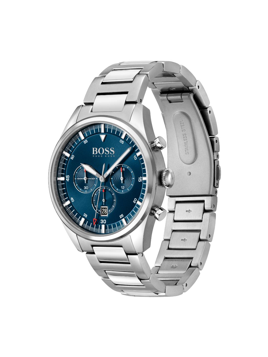 Boss Pioneer Qtz Fashion Chrono Blue Round Dial Men's Watch 1513867