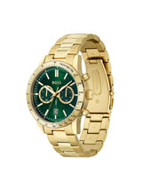 Boss Allure Qtz Fashion Chrono Green Round Dial Men's Watch 1513923