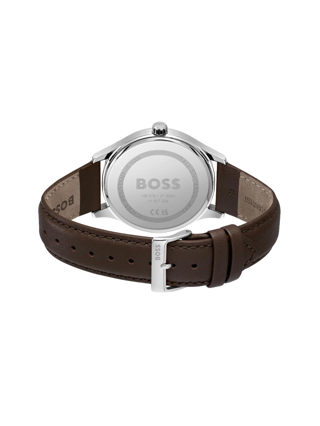 Boss Elite Qtz Basic Calendar Blue Round Dial Men's Watch 1513955