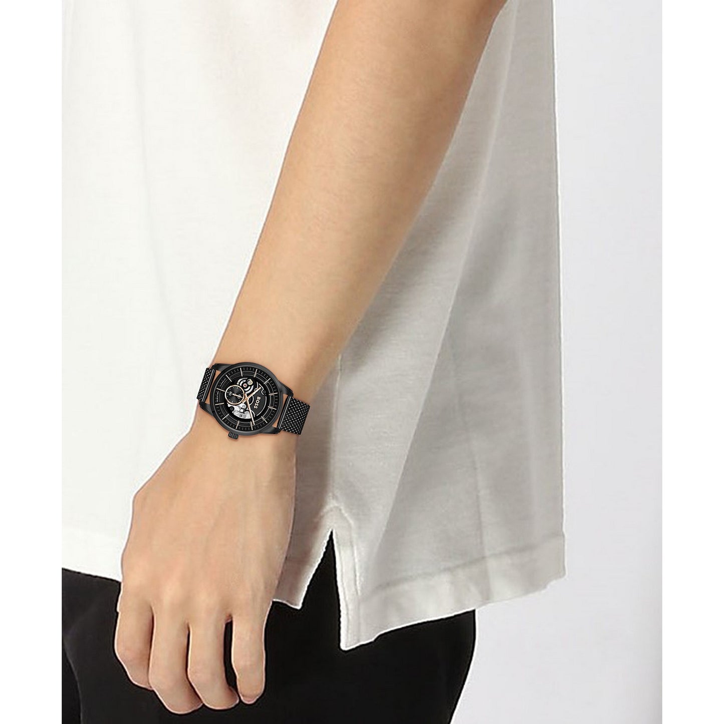 Boss SOPHIO AUTOMATIC 42 mm Black Dial Men Analog Watch 1514035