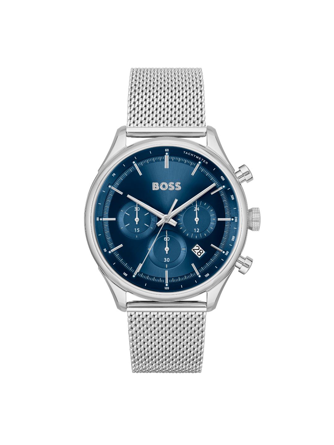 Boss Gregor Qtz Fashion Chrono Blue Sunray Round Dial Men's Watch 1514052