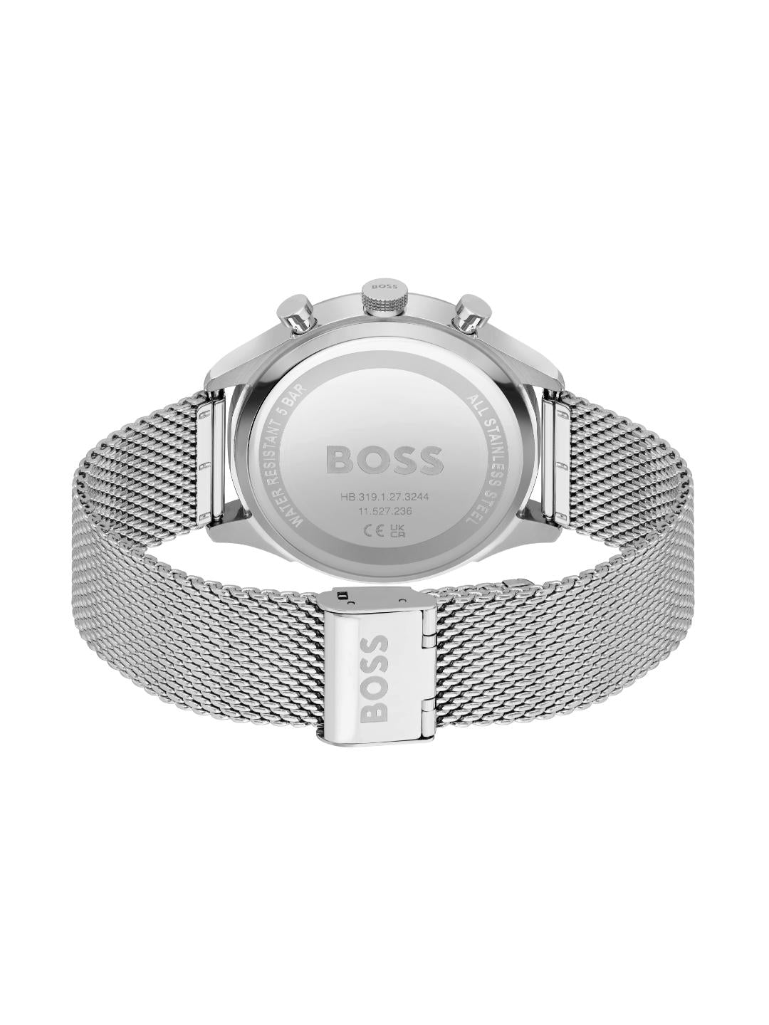 Boss Gregor Qtz Fashion Chrono Blue Sunray Round Dial Men's Watch 1514052