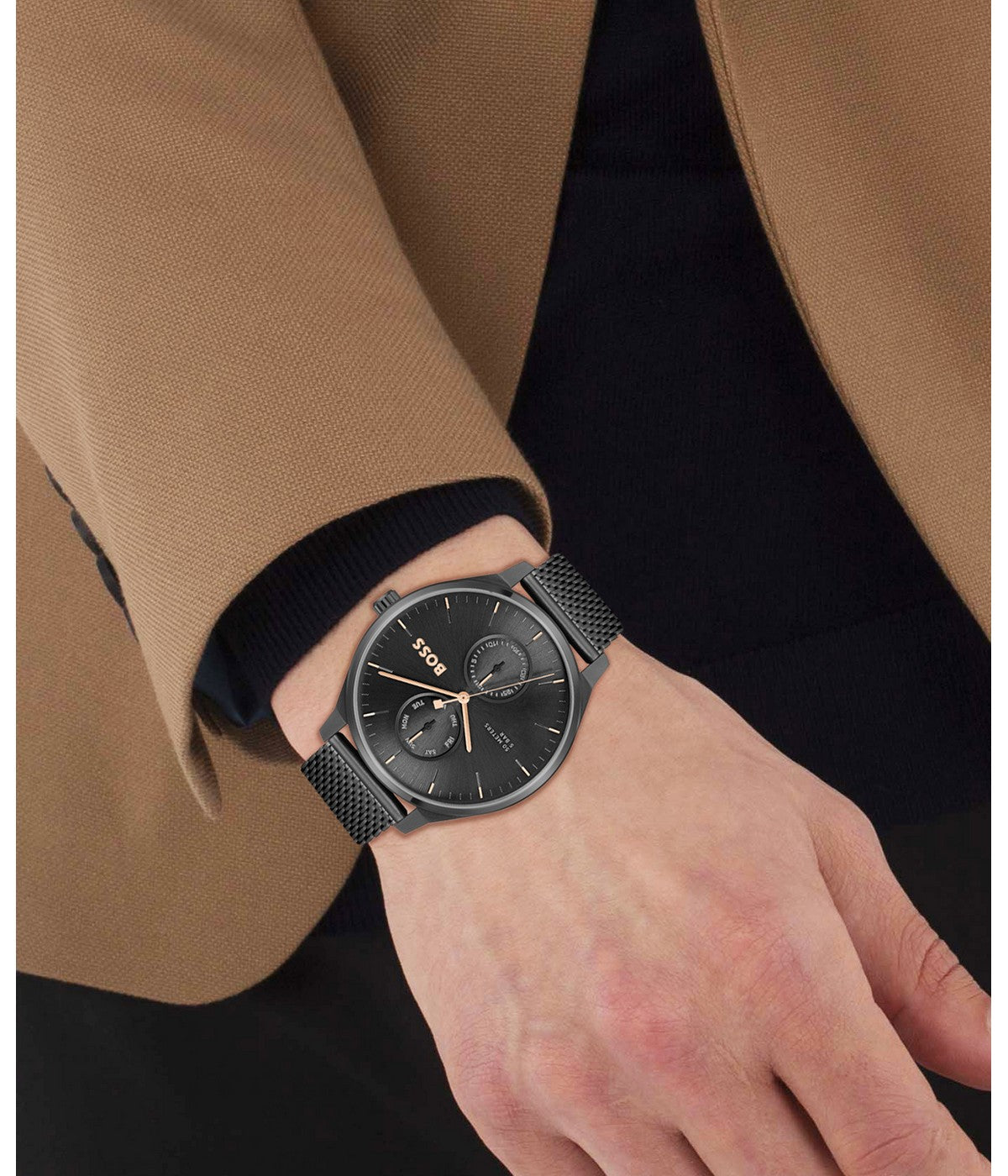 Boss TYLER 43 mm Black Dial Men Watch 1514105
