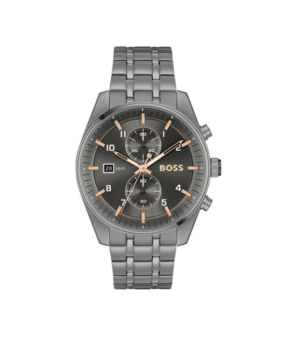 Hugo Boss SKYTRAVELLER 44 mm Grey Dial Men Watch- 1514153