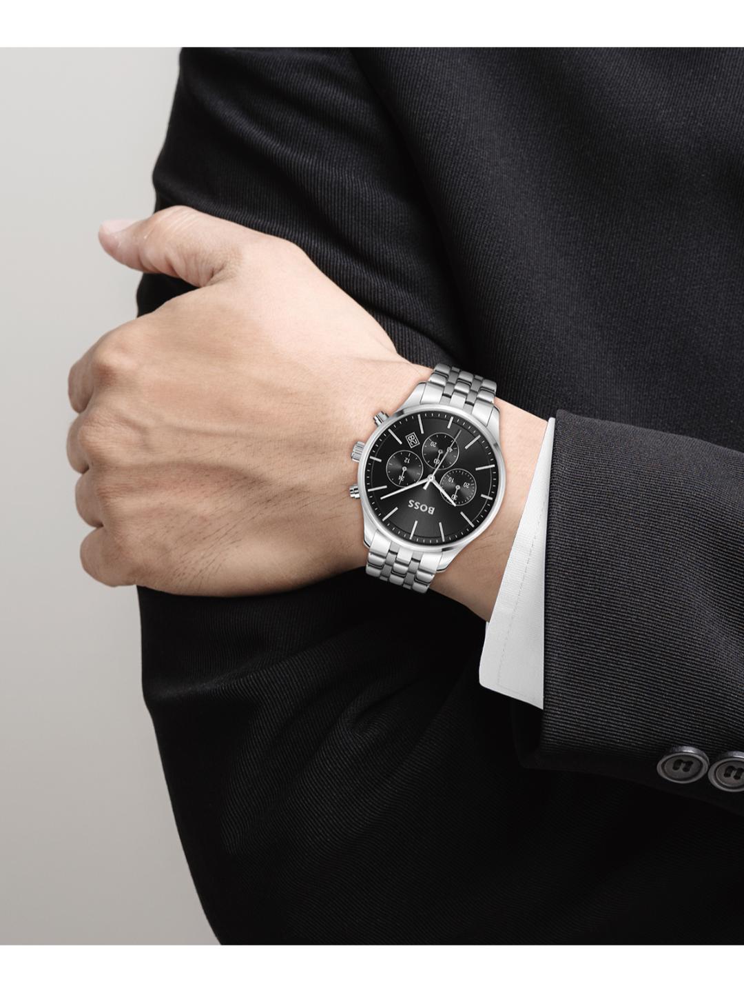 Boss Avery Qtz Fashion Chrono 42 mm Black Dial Men Watch 1514157