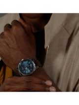 Boss Skytraveller Qtz Fashion Chrono 44 mm Blue Dial Men Watch 1514194