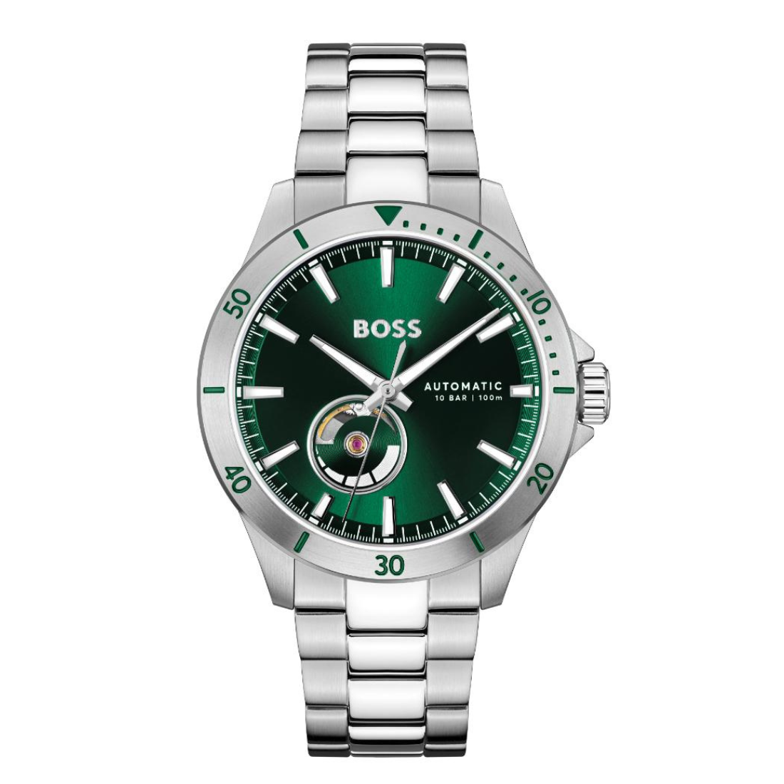 Boss Troper Automatic Mechautomatic 43 mm Green Dial Men Watch 1514200