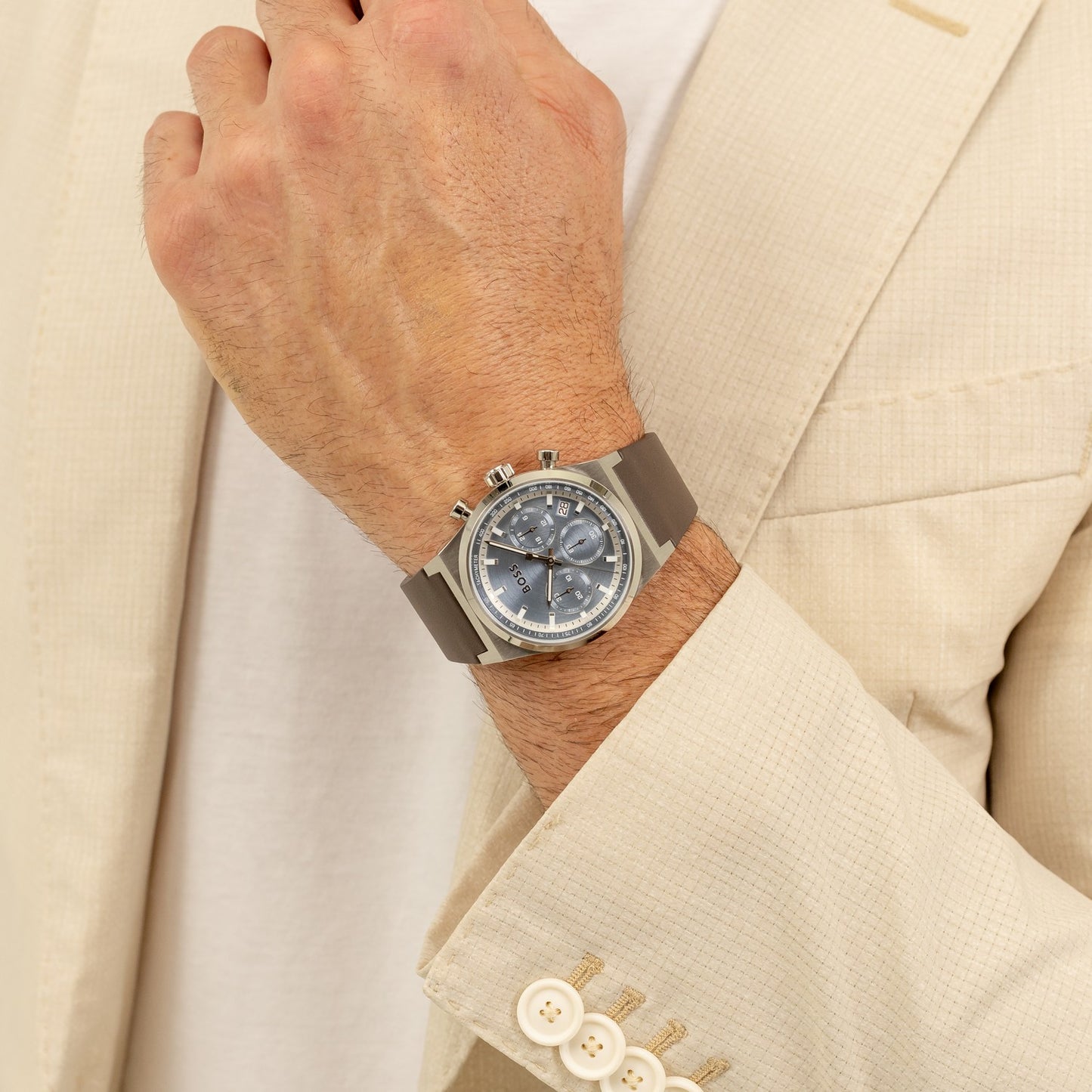 Boss CANDOR CHRONO 41 mm Blue Dial Men Watch  1514219