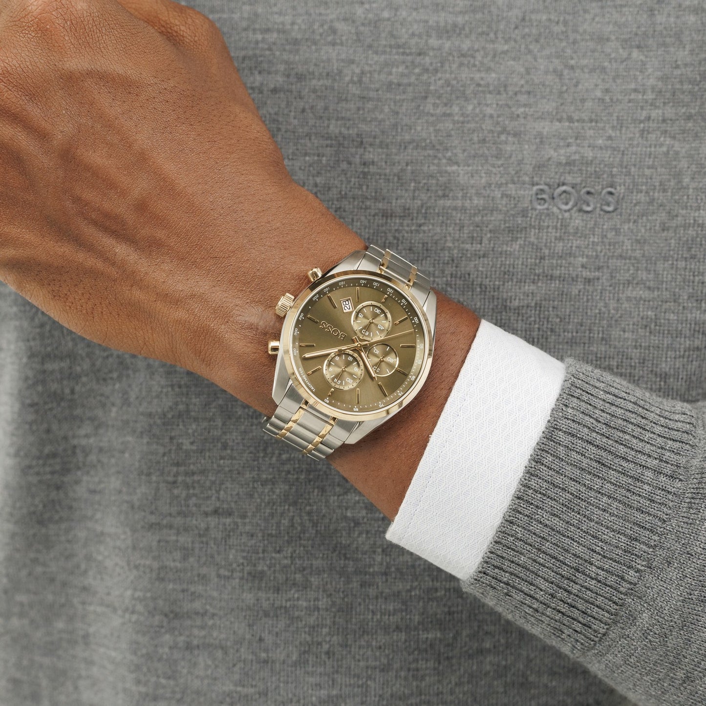 Boss GRAND PRIX 44 44.5 mm Olive Dial Men Watch  1514227