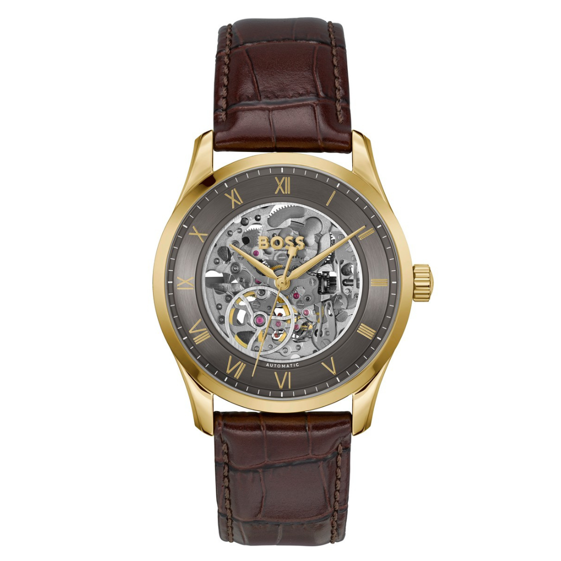 Boss PRINCIPLE SKELETON 41 mm Grey Dial Men Watch  1514235