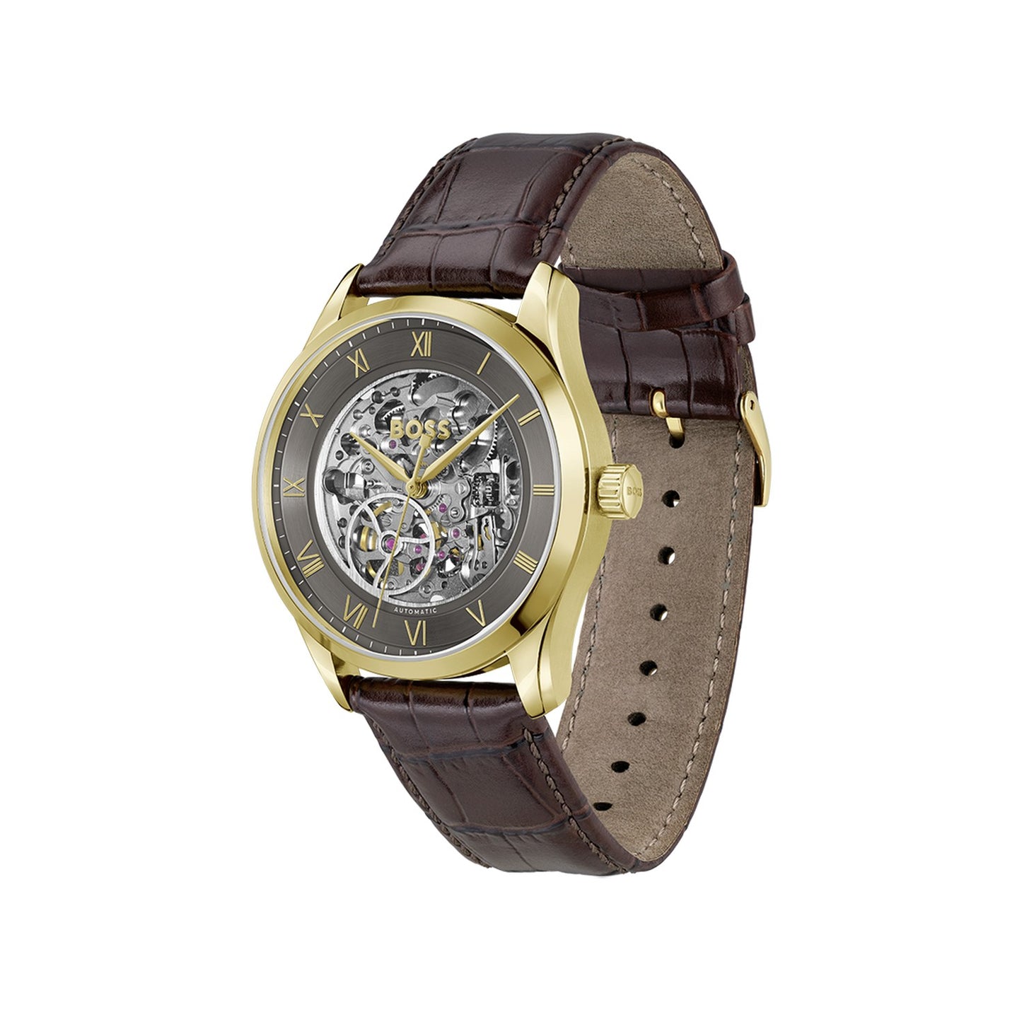 Boss PRINCIPLE SKELETON 41 mm Grey Dial Men Watch  1514235