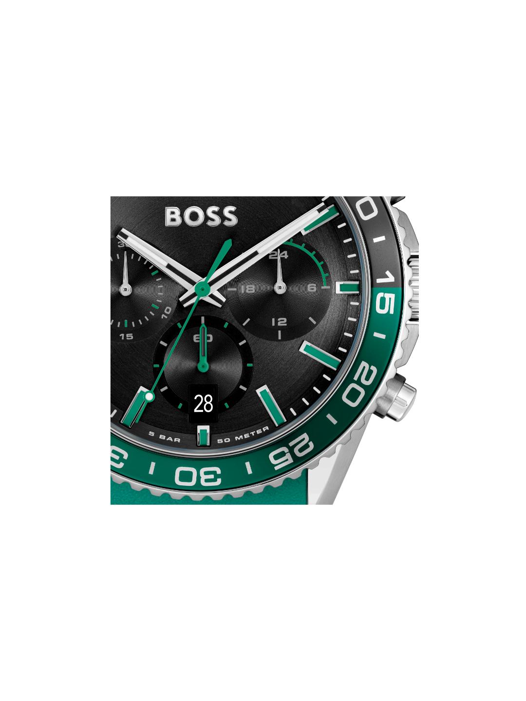 Boss Runner Qtz Fashion Chrono Black Round Dial Men's Watch 1514246