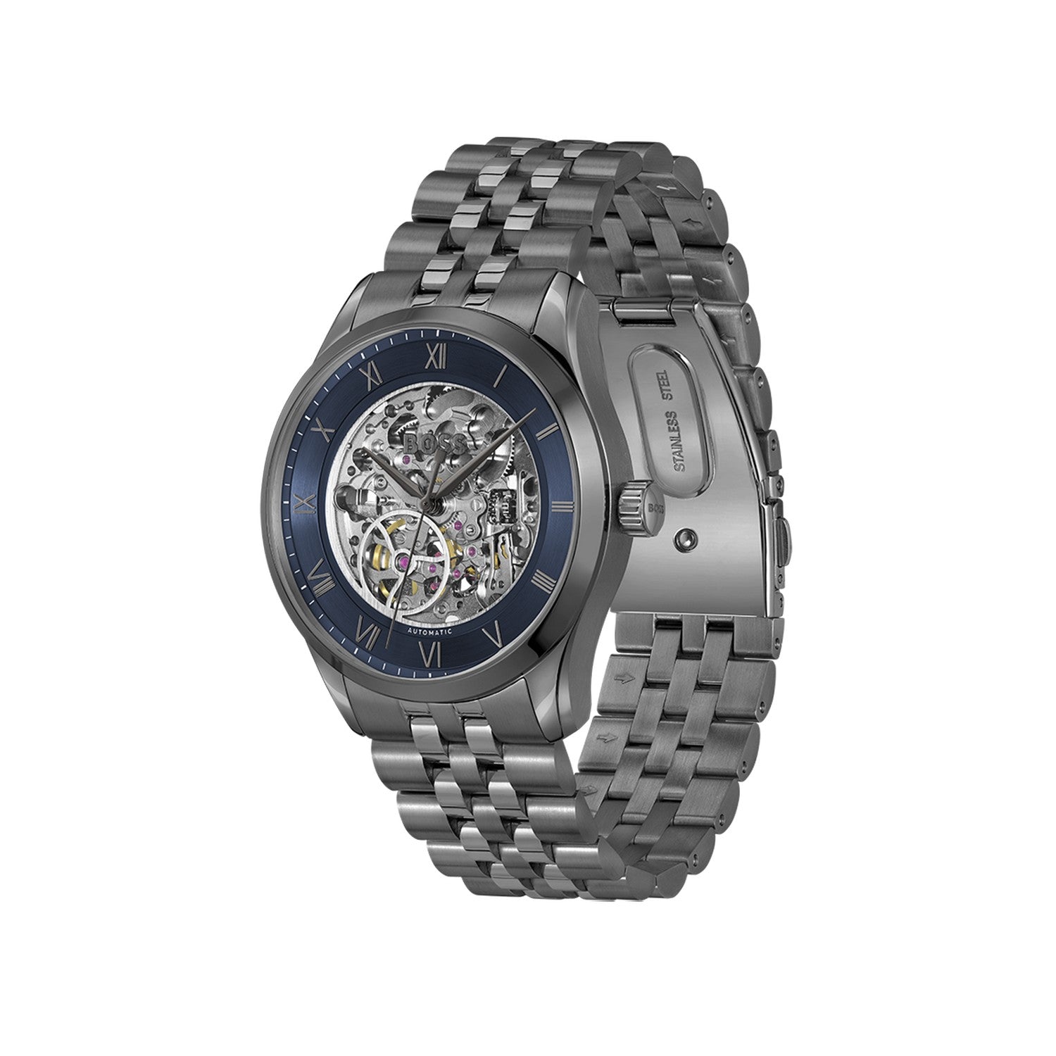 Boss PRINCIPLE SKELETON 41 mm Blue Dial Men Watch  1514254