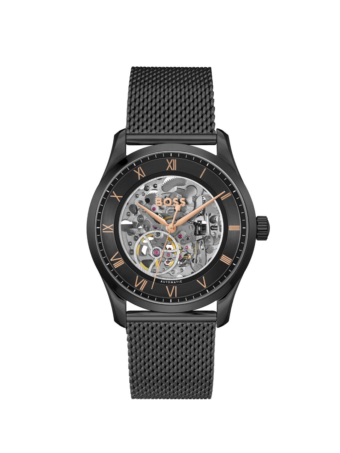 Boss Principle Skeleton Mechautomatic Black Round Dial Men's Watch 1514255