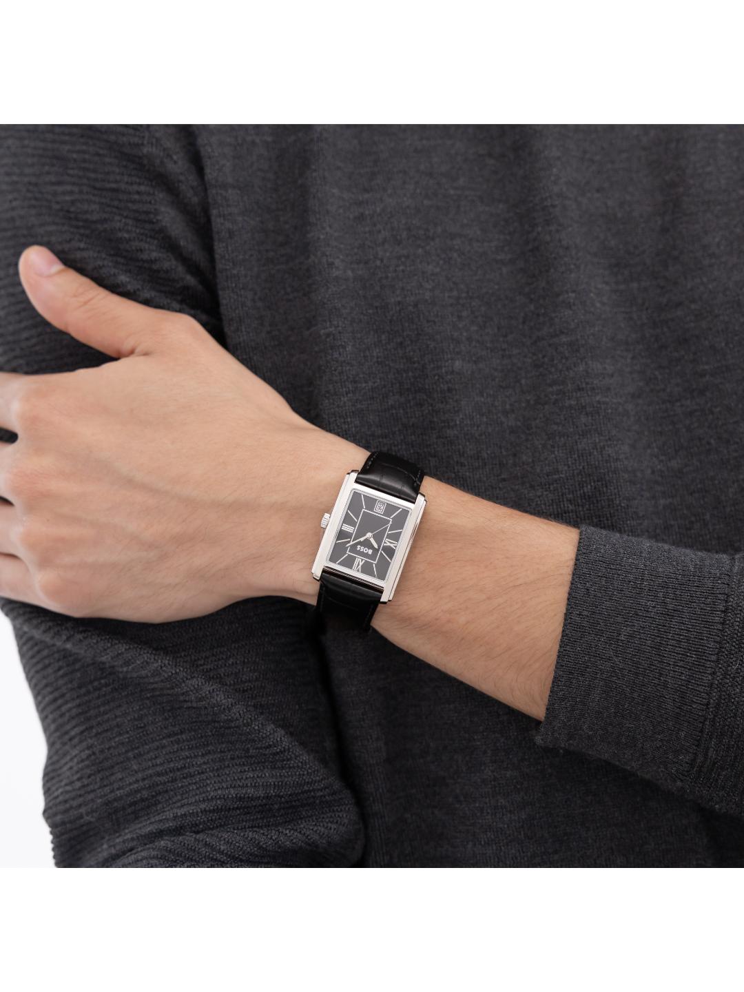 Boss Principle Dress Qtz Basic 28 mm Calendar Black Dial Men Watch 1514277
