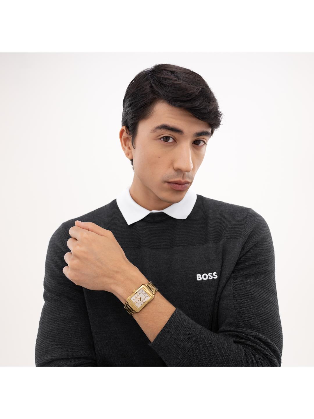 Boss Principle Dress Qtz Basic 28 mm Calendar Silver White Dial Men Watch 1514280
