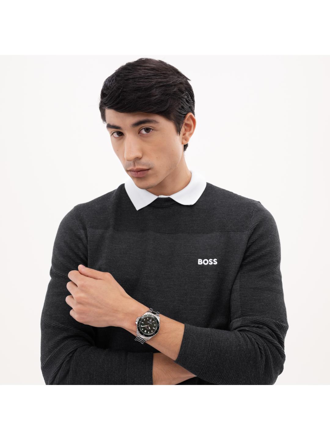 Boss Troper Sport Qtz Basic Calendar 42 mm Green Dial Men Watch 1514294