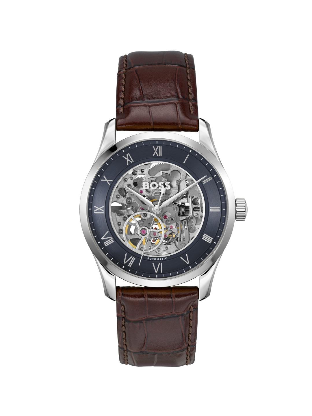 Boss Principle Skeleton Mechautomatic Blue Round Dial Men's Watch 1514305
