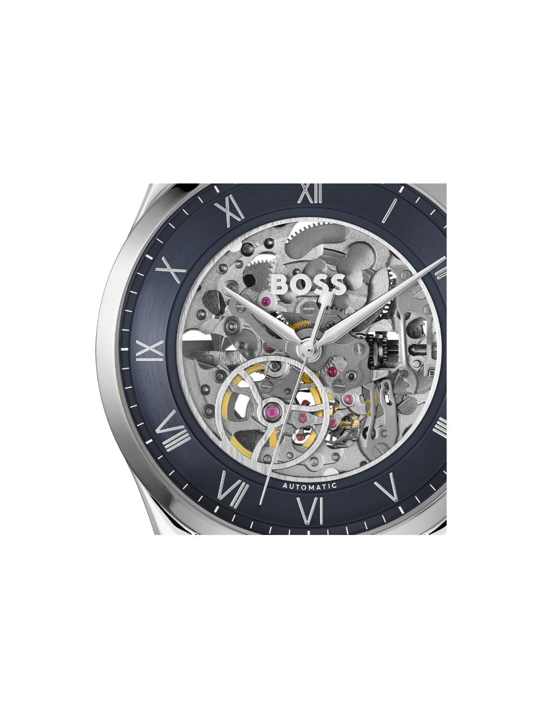 Boss Principle Skeleton Mechautomatic Blue Round Dial Men's Watch 1514305
