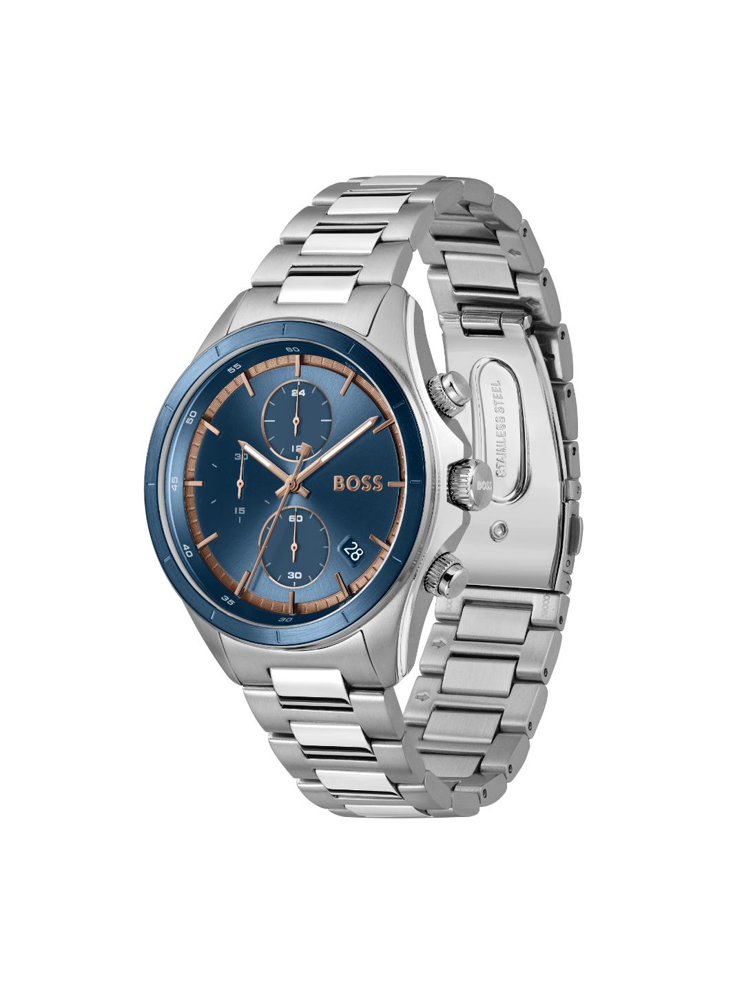 Boss Bossletic Qtz Fashion Chrono Dark Blue Round Dial Men's Watch 1514336