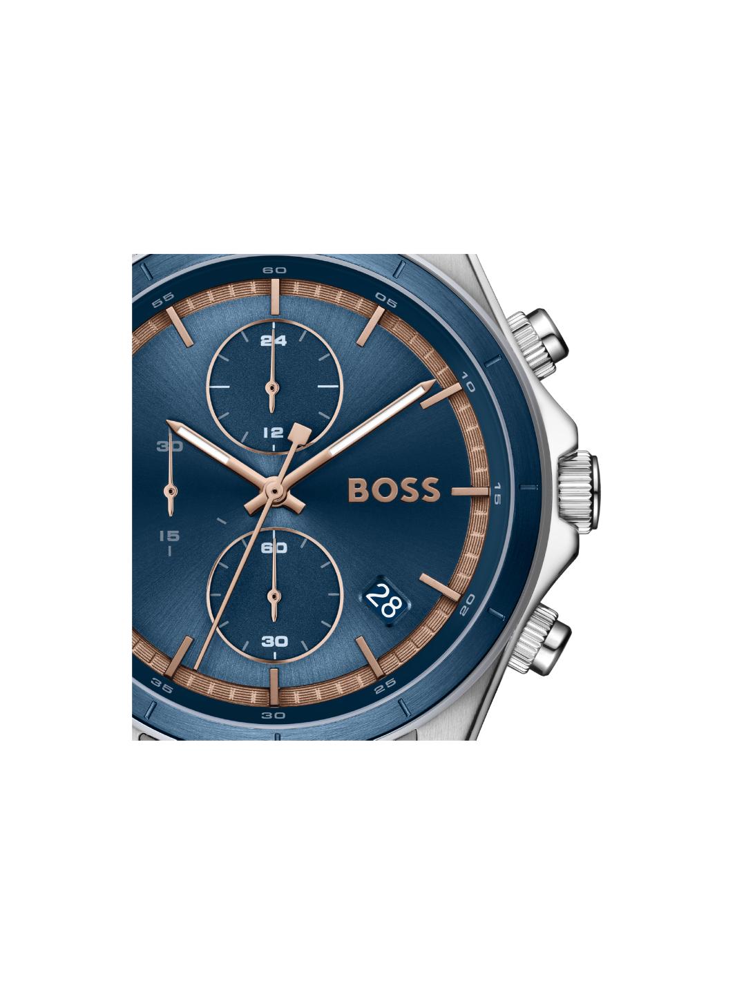 Boss Bossletic Qtz Fashion Chrono Dark Blue Round Dial Men's Watch 1514336