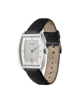 Boss Principle Qtz Basic Calendar Silver White Tonneau Dial Men's Watch 1514351